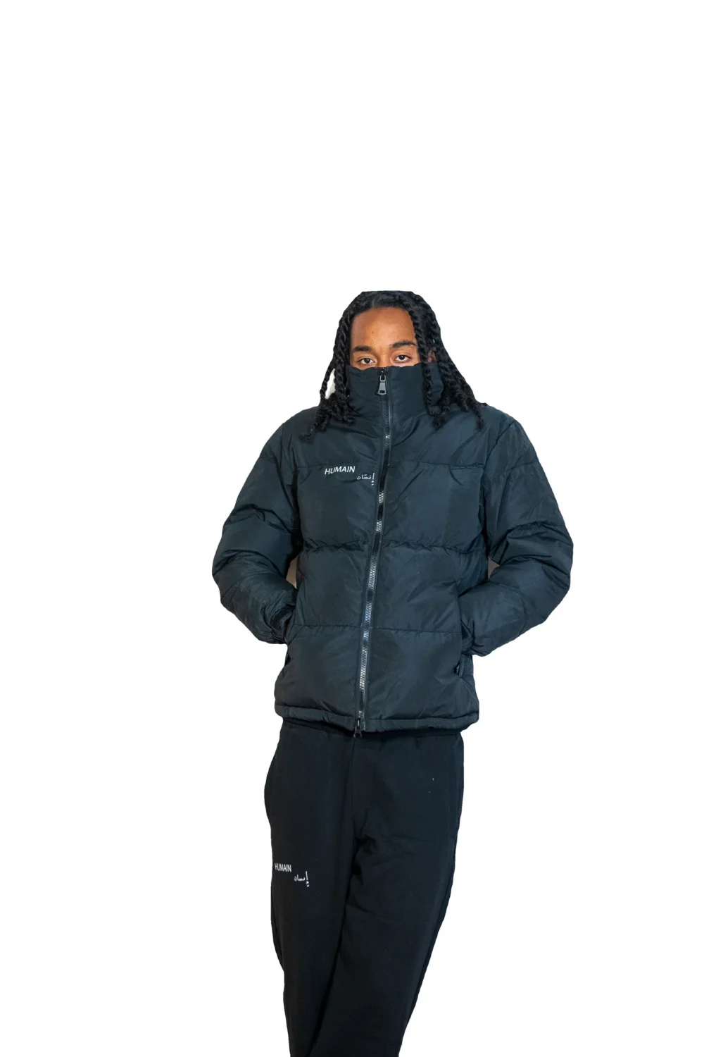 Doudoune noir sans capuche